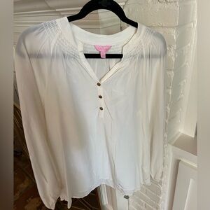 Pretty white Lilly Pulitzer blouse!